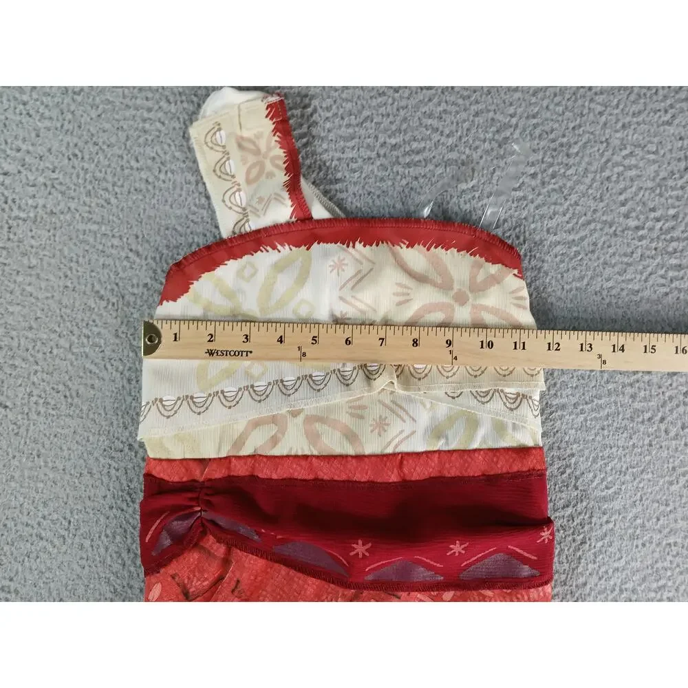 Disney Moana 2 Costume Girls Small (4-6X) Red Kids Dress NWOT